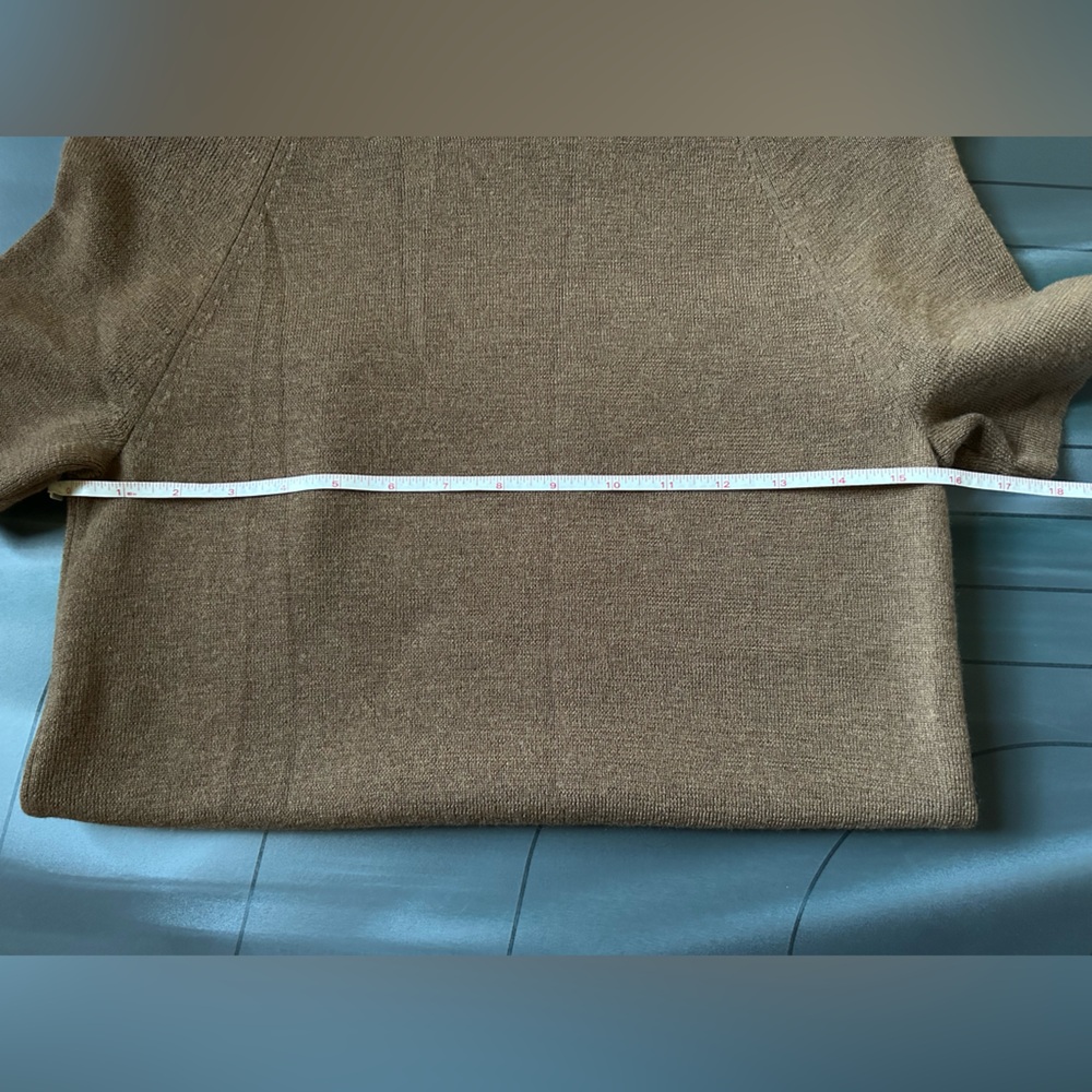 Theory 100% Merino Wool Short Sleeve Sweater Top Brown Size S - Picture 6 of 8